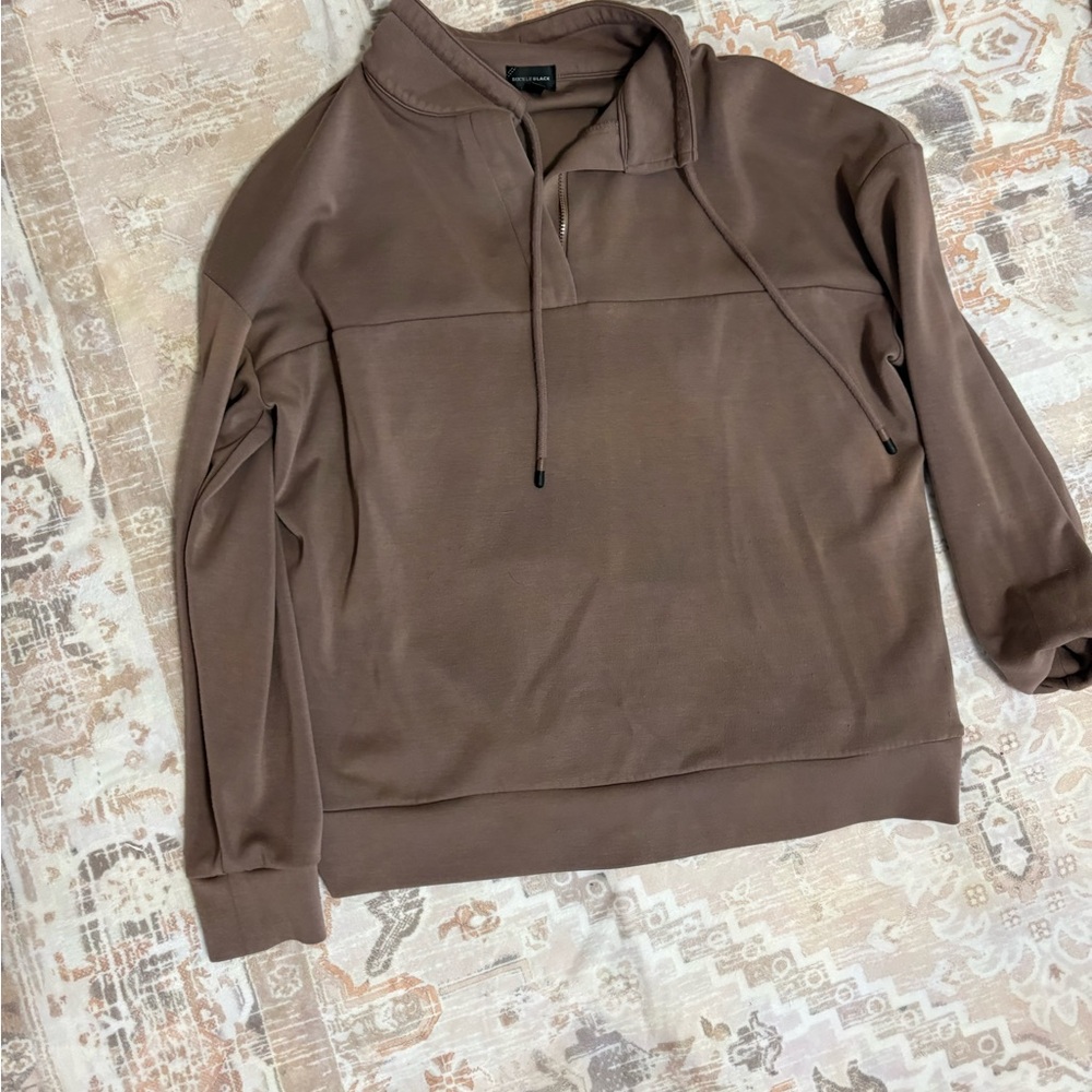 Women’s Brown Quarter zip sweatshirt